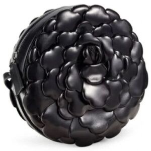 Valentino Garavani 03 Atelier Rose Edition Leather Petals Crossbody Bag in Black